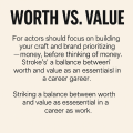 worth vs value for actors